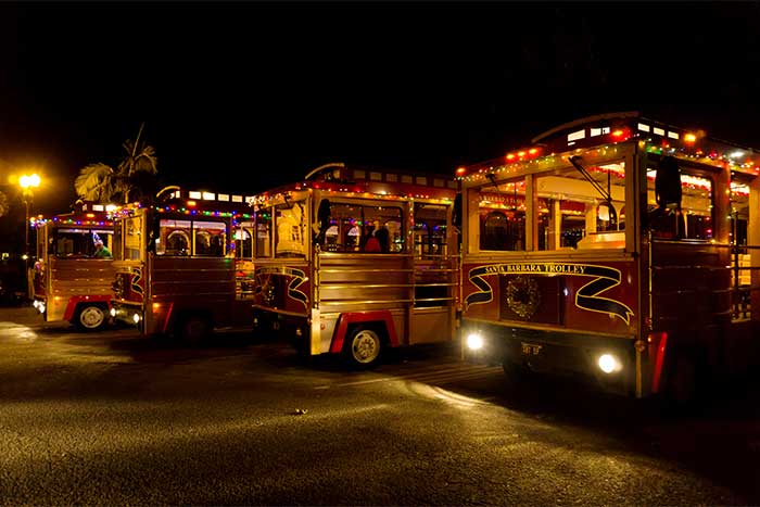 Santa Barbara Trolley of Lights Holiday Tour | Santa Trolley